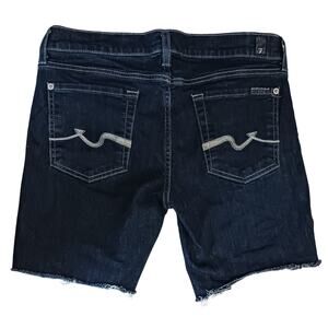7 For All Mankind Womens Cut-off Shorts in Dark Denim Size 30Wx7L